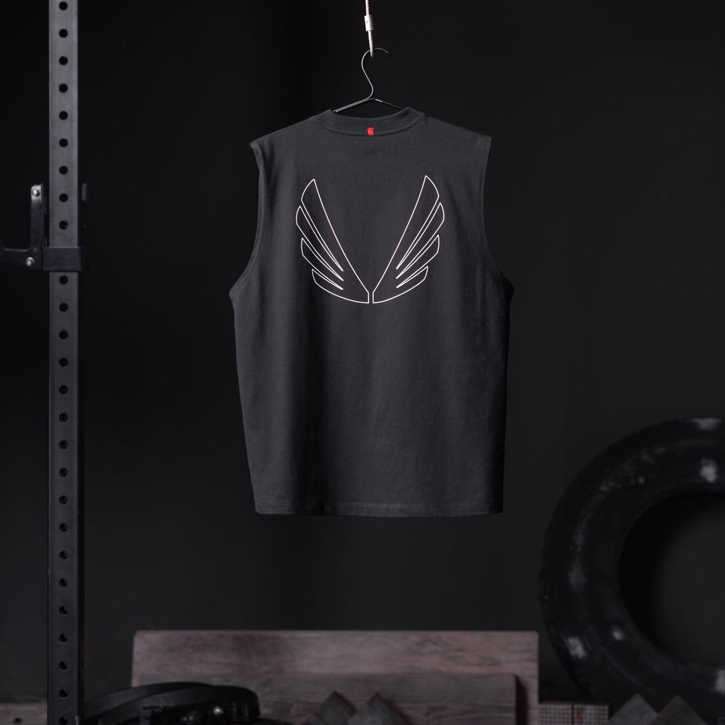 0807. Tech Essential™ Relaxed Cutoff - Black "Outline"