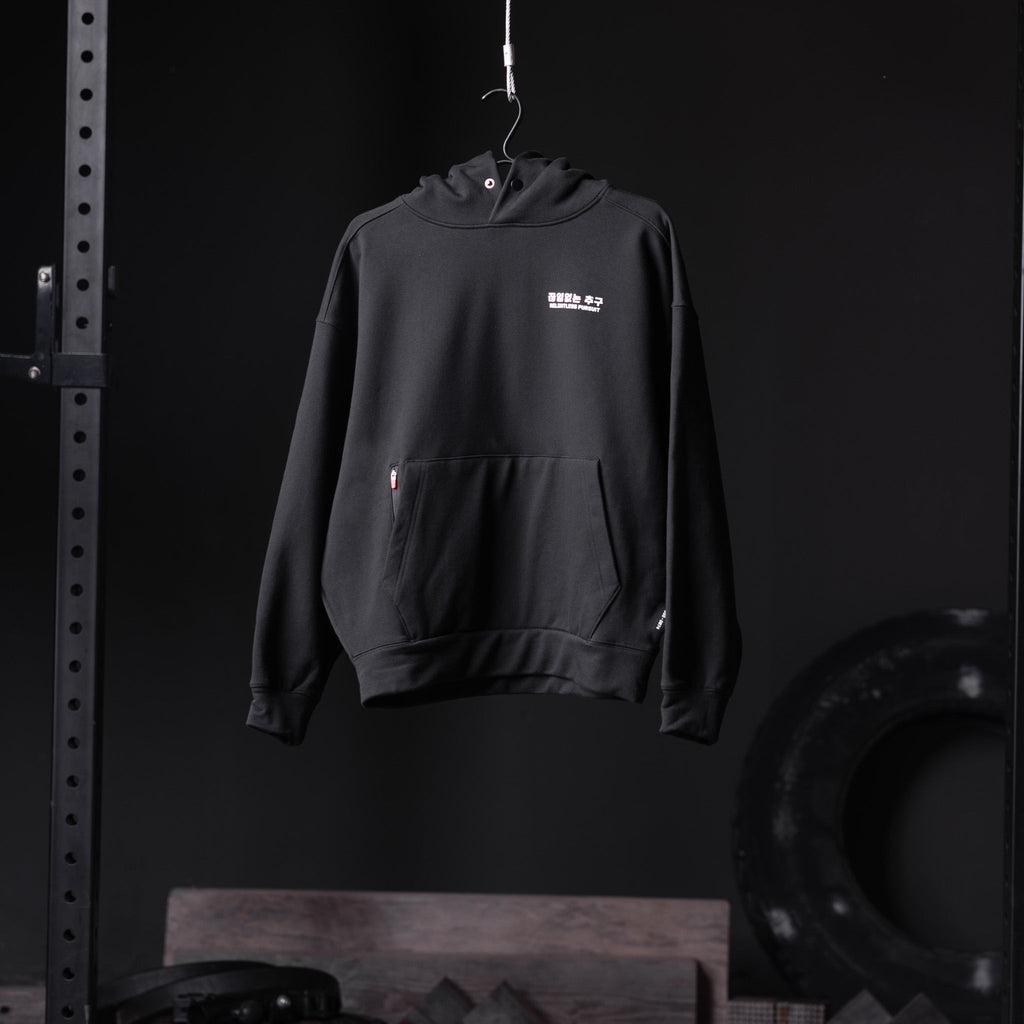 0874. Tech-Terry™ Zip Pocket Hoodie - Black "RP Wings Stack"