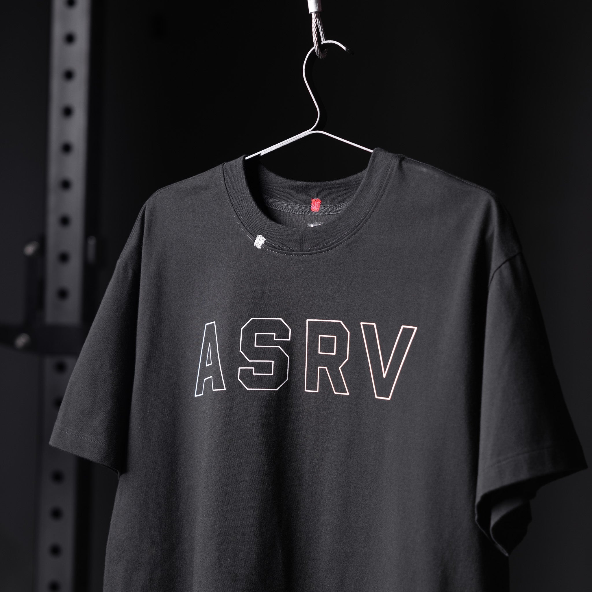 0797. Tech Essential™ Relaxed Tee - Black "Outline"