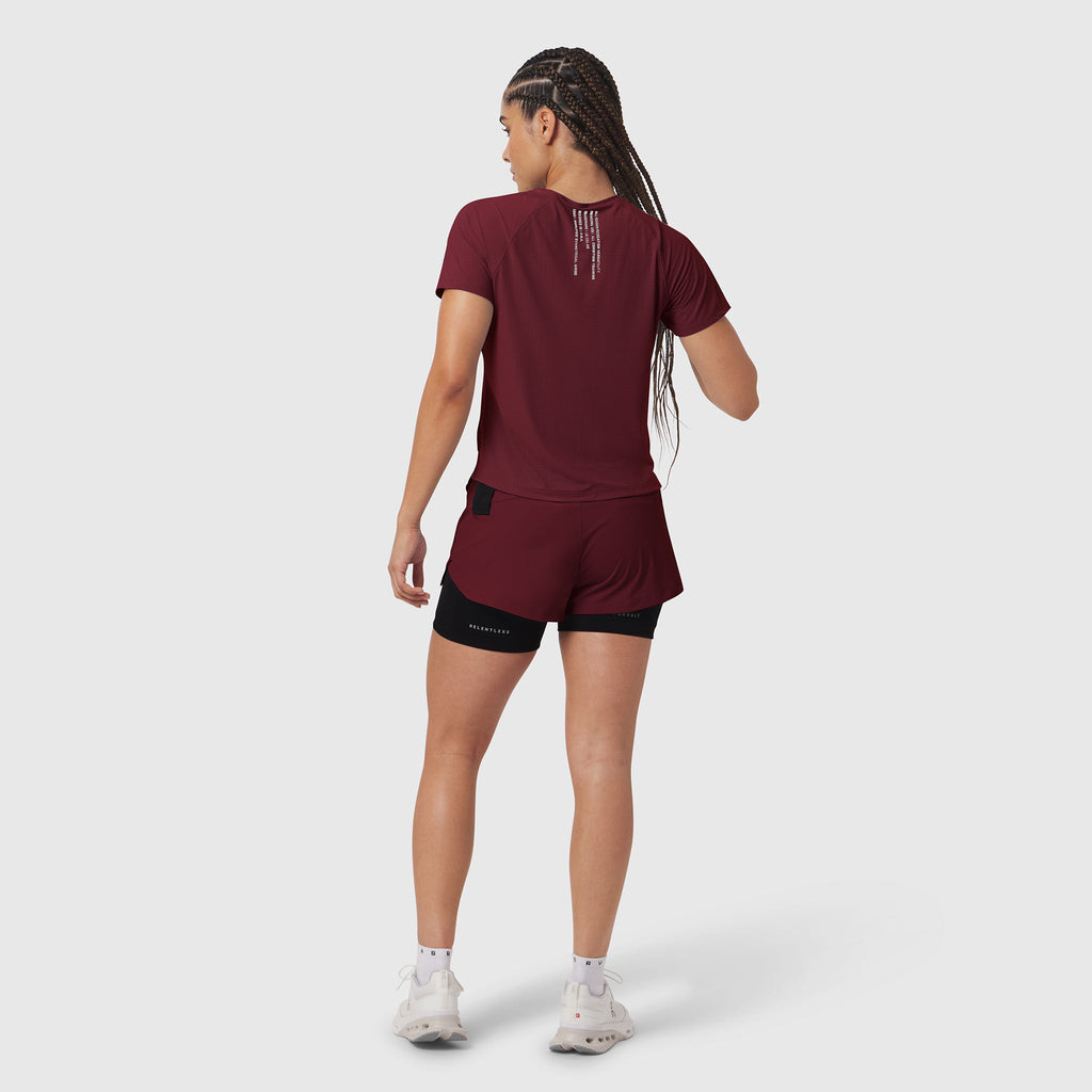 W017. Laser-Vent™ Established Tee - Crimson