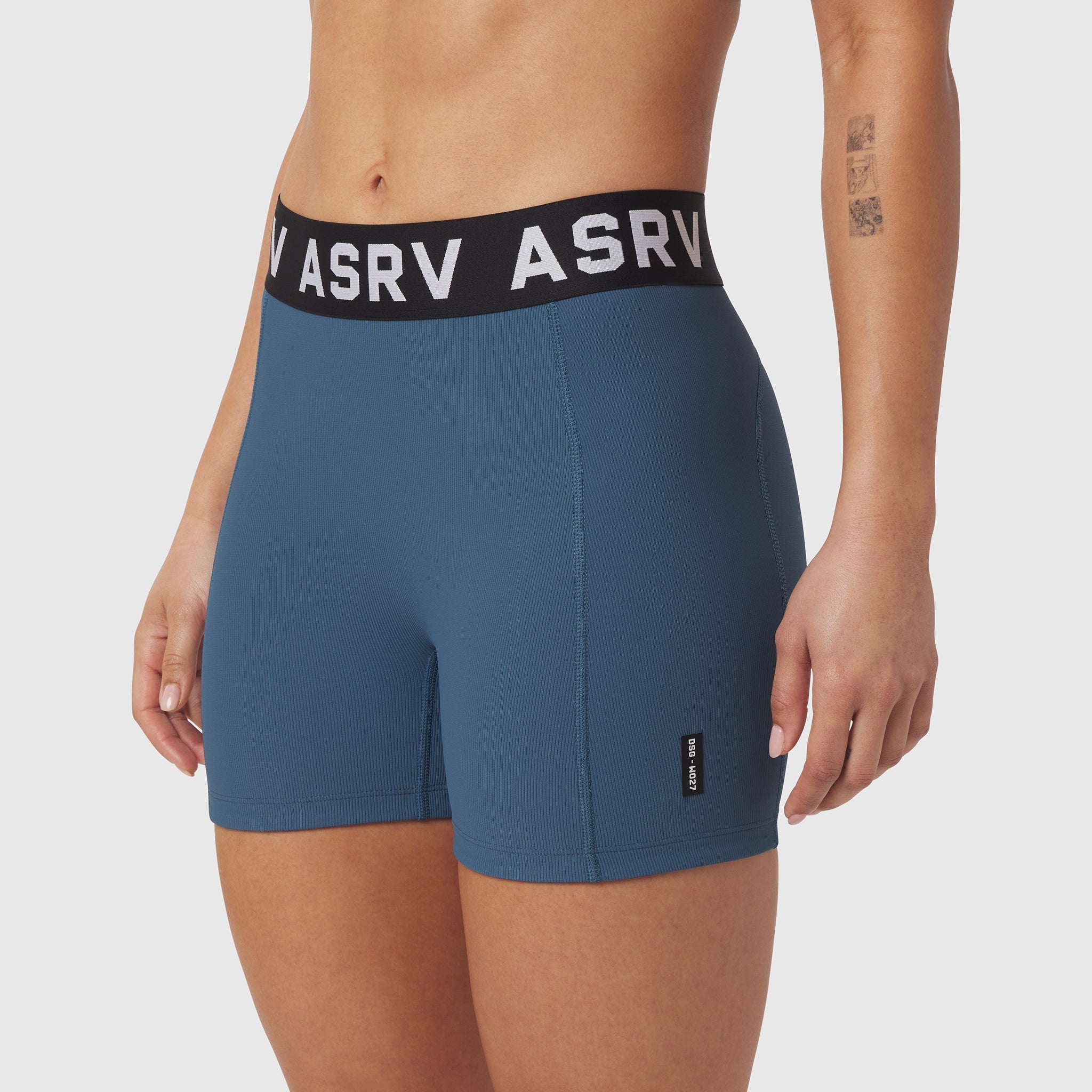 W027. LYCRA® Ribbed Short - Storm