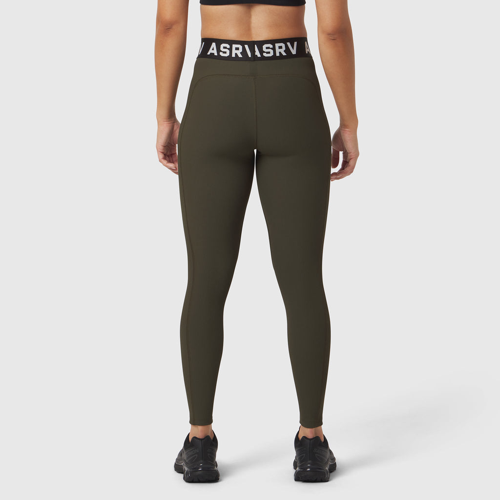 W071. LYCRA® Ribbed Legging - Olive