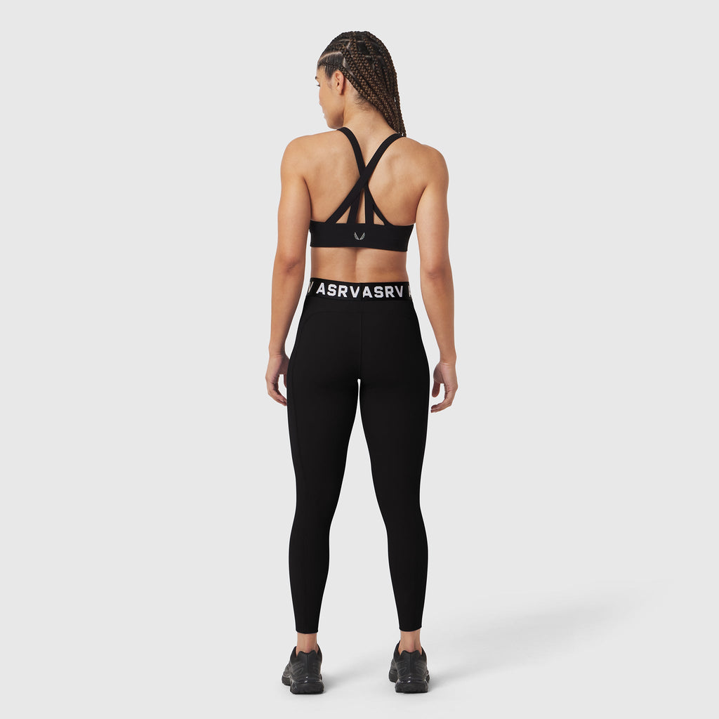 W071. LYCRA® Ribbed Legging - Black