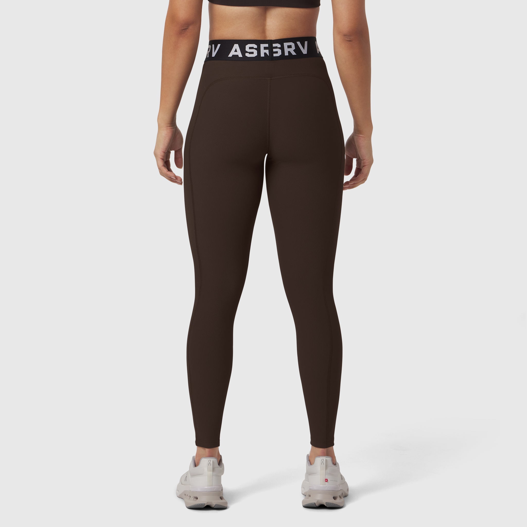 W071. LYCRA® Ribbed Legging - Dark Earth