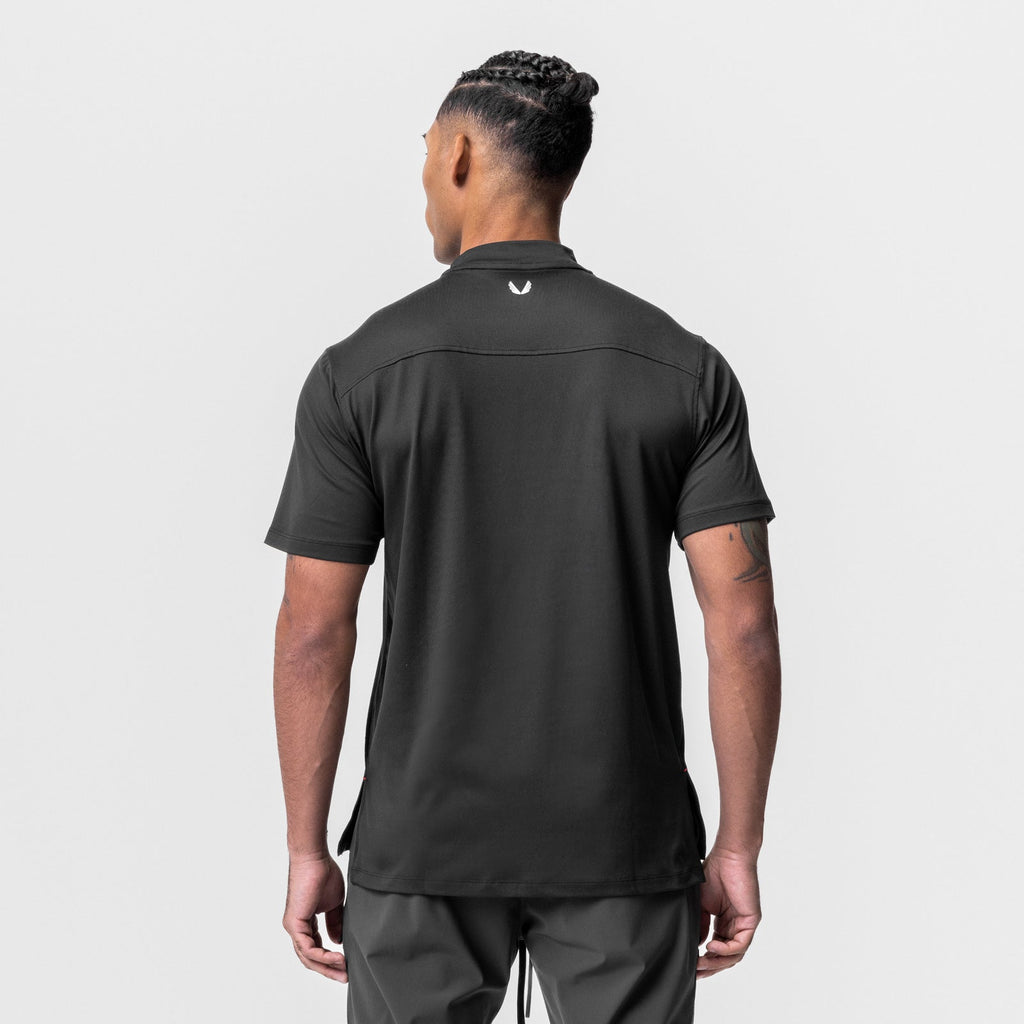 0684. Core Mock Neck Tee - Black