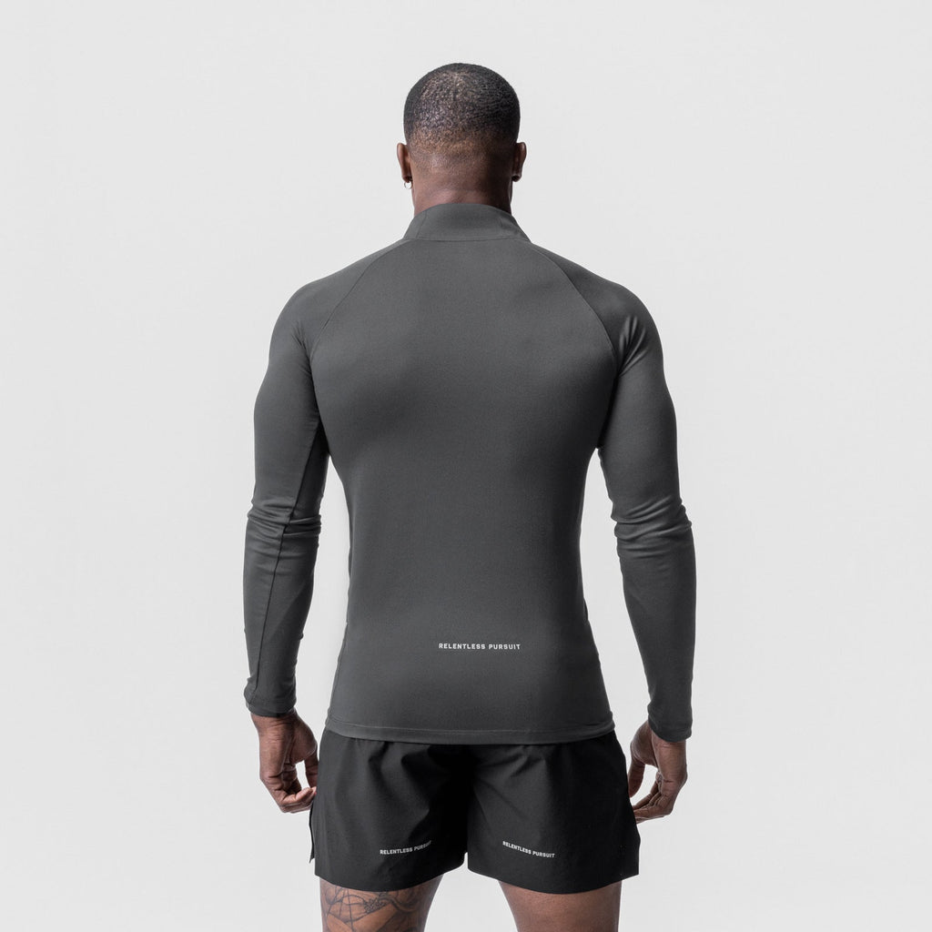 0725. Core Fitted Quarter Zip - Space Grey
