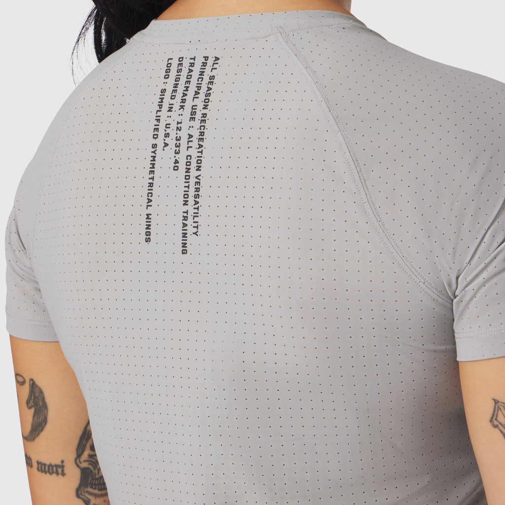 W017. Laser-Vent™ Established Tee - Slate Grey