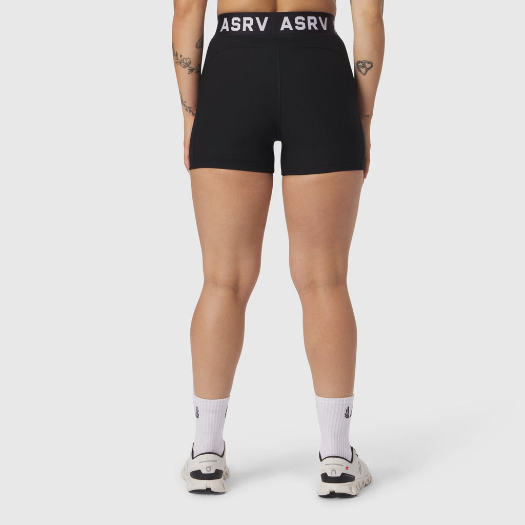W027. LYCRA® Ribbed Short - Black