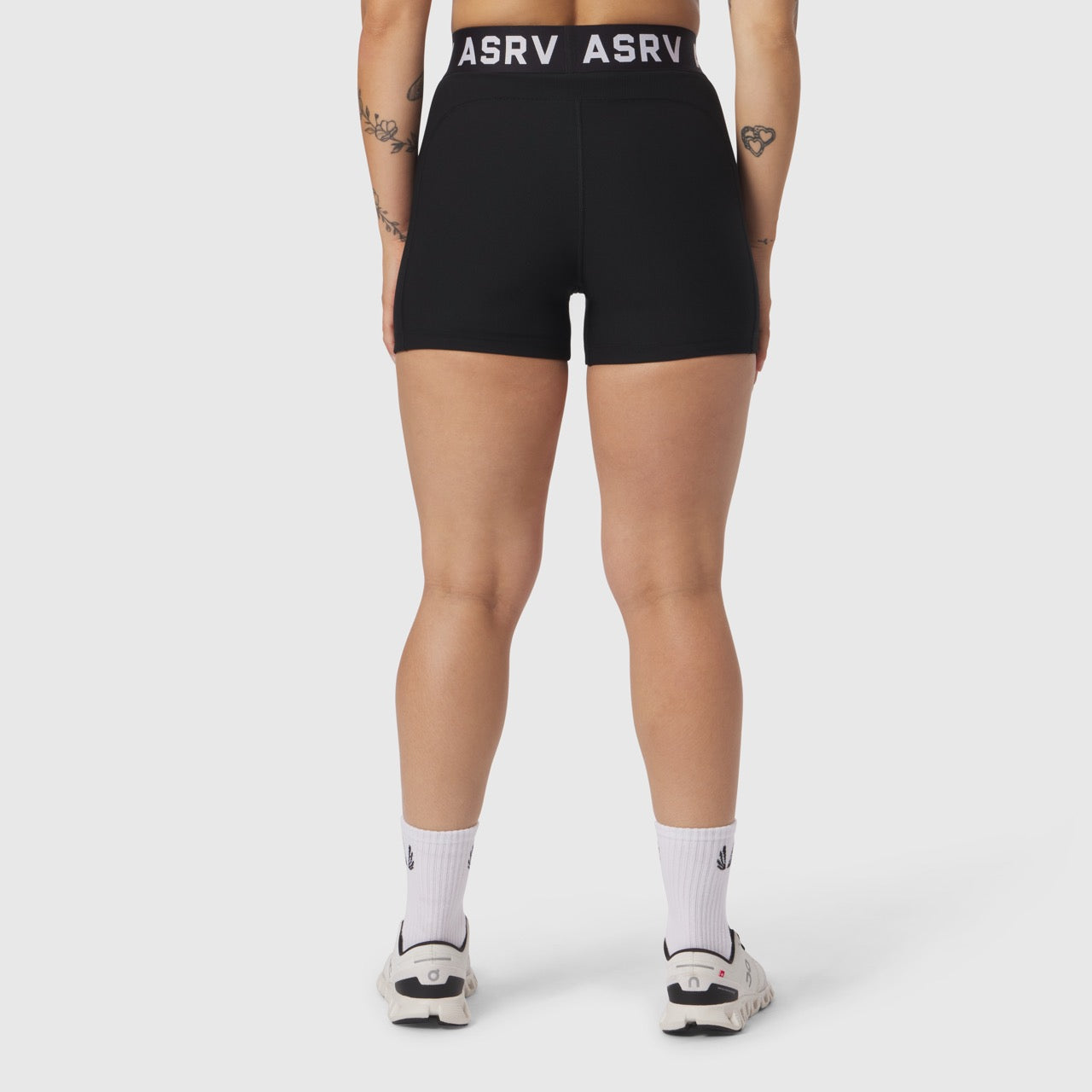 W027. LYCRA® Ribbed Short - Black