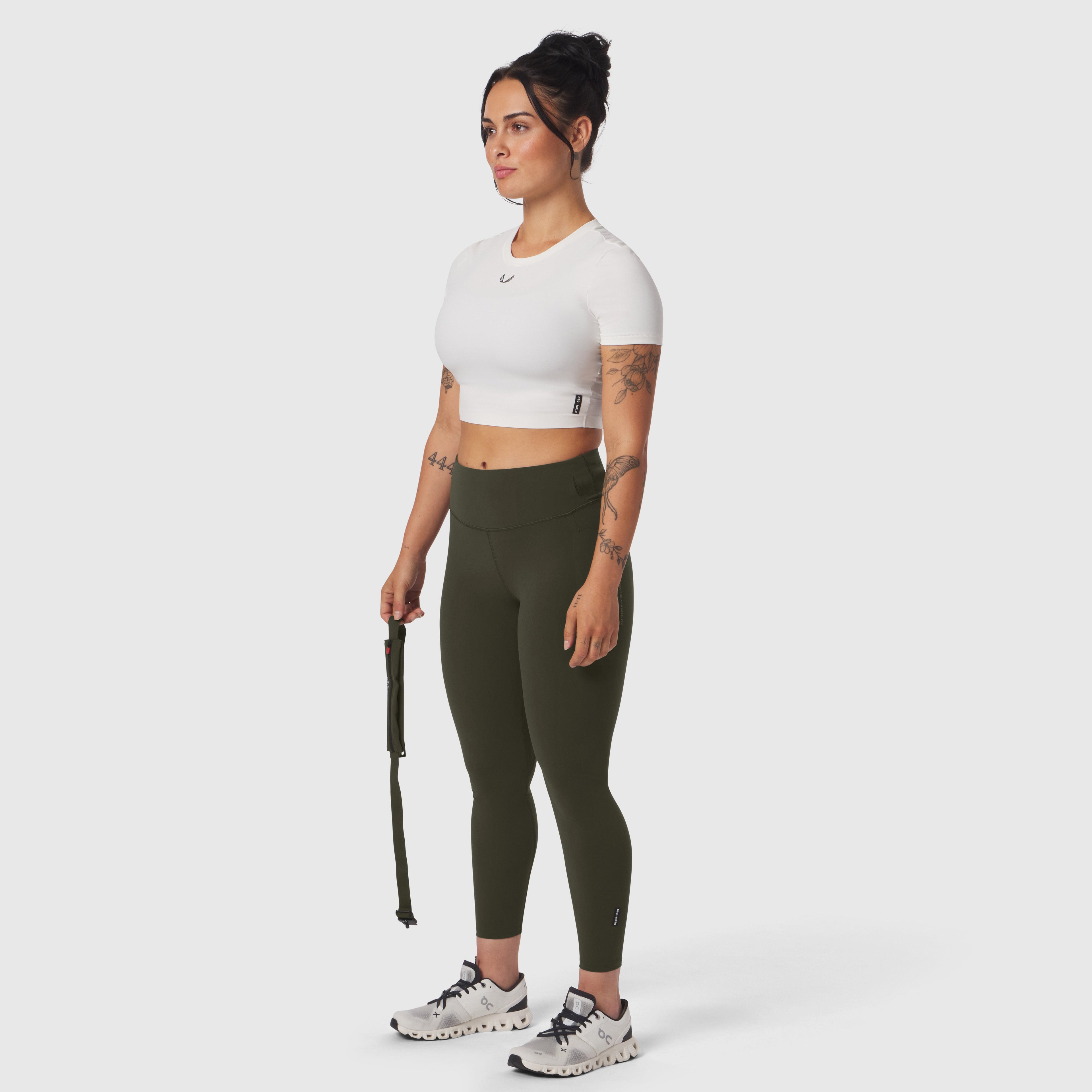W030. LYCRA® 3-in-1 Legging - Olive