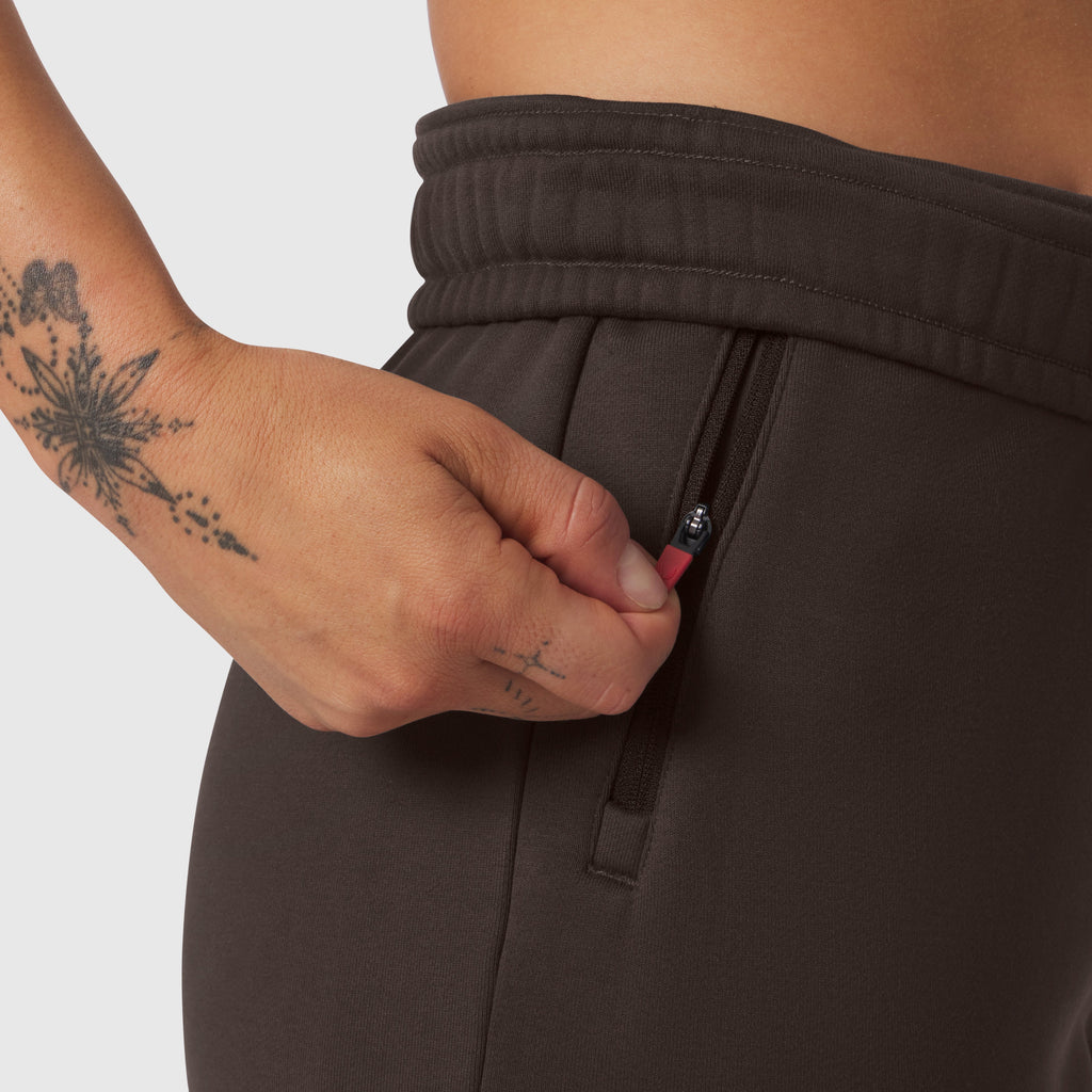 W034. Sorona® Terry Straight Leg Sweats - Dark Earth