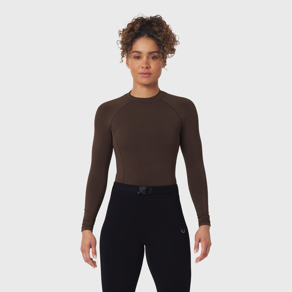 W058. LYCRA® ADAPTIV Baselayer Longsleeve - Dark Earth