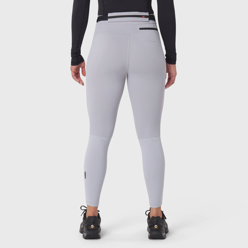 W059. Hybrid Belt-Pack Run Legging - Slate Grey