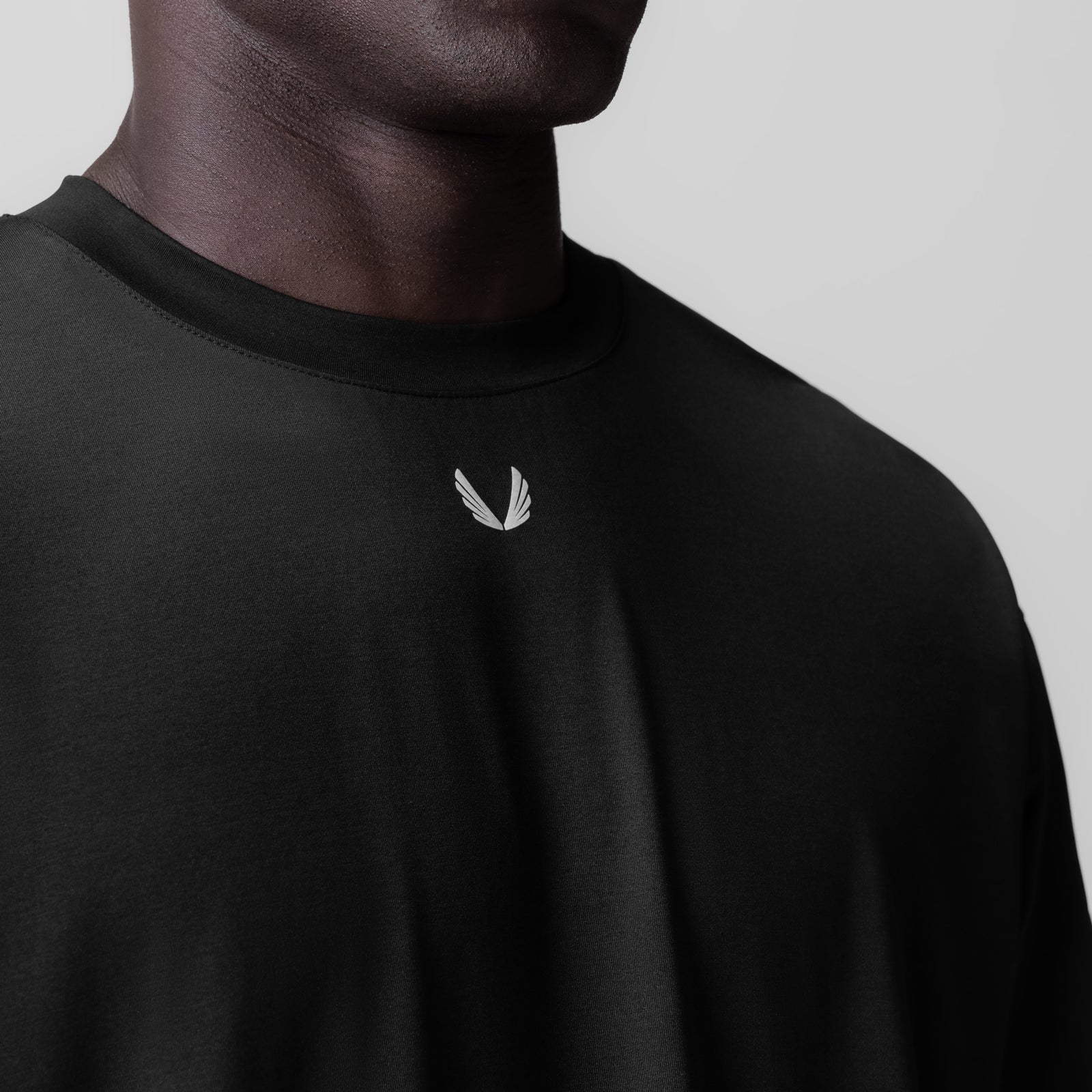 0841. 3D-Lite® 2.0 Lycra® 3/4-Sleeve Oversized Tee - Black "OTWR Block"