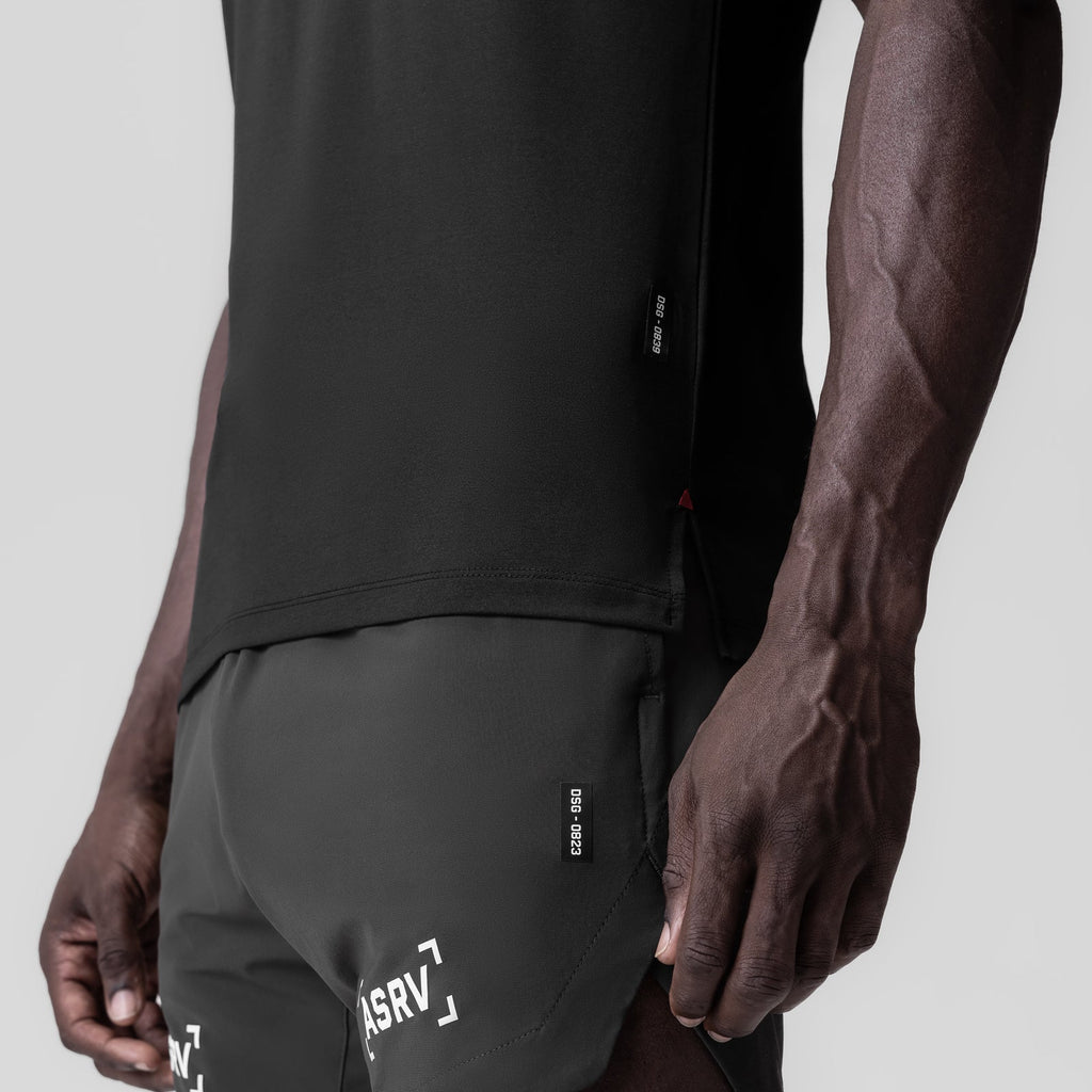 0839. 3D-Lite® 2.0 Lycra® Fitted Tee - Black "Brush Wings"