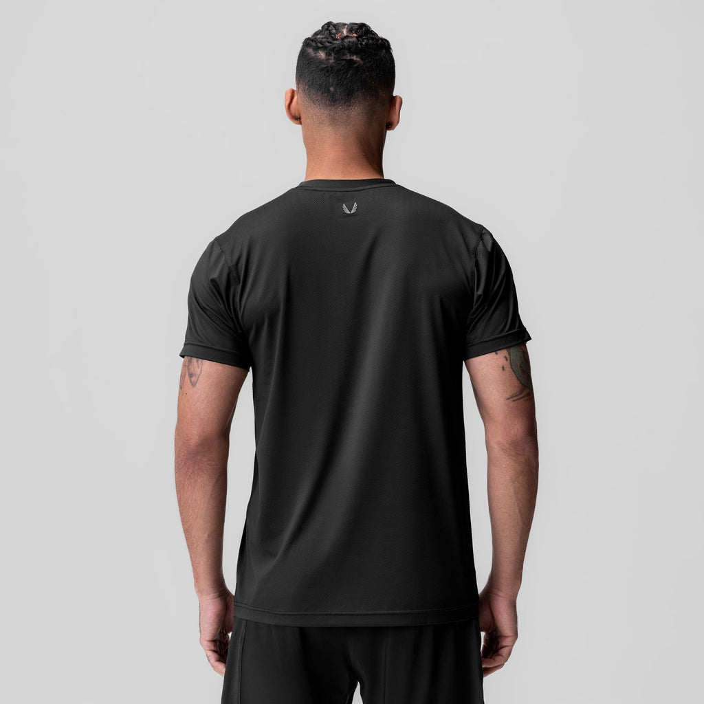 1015. AeroSilver® Essential Tee - Black "ASRV"