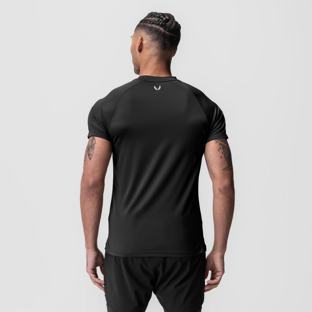 0918. AeroSilver® Fitted Tee - Black