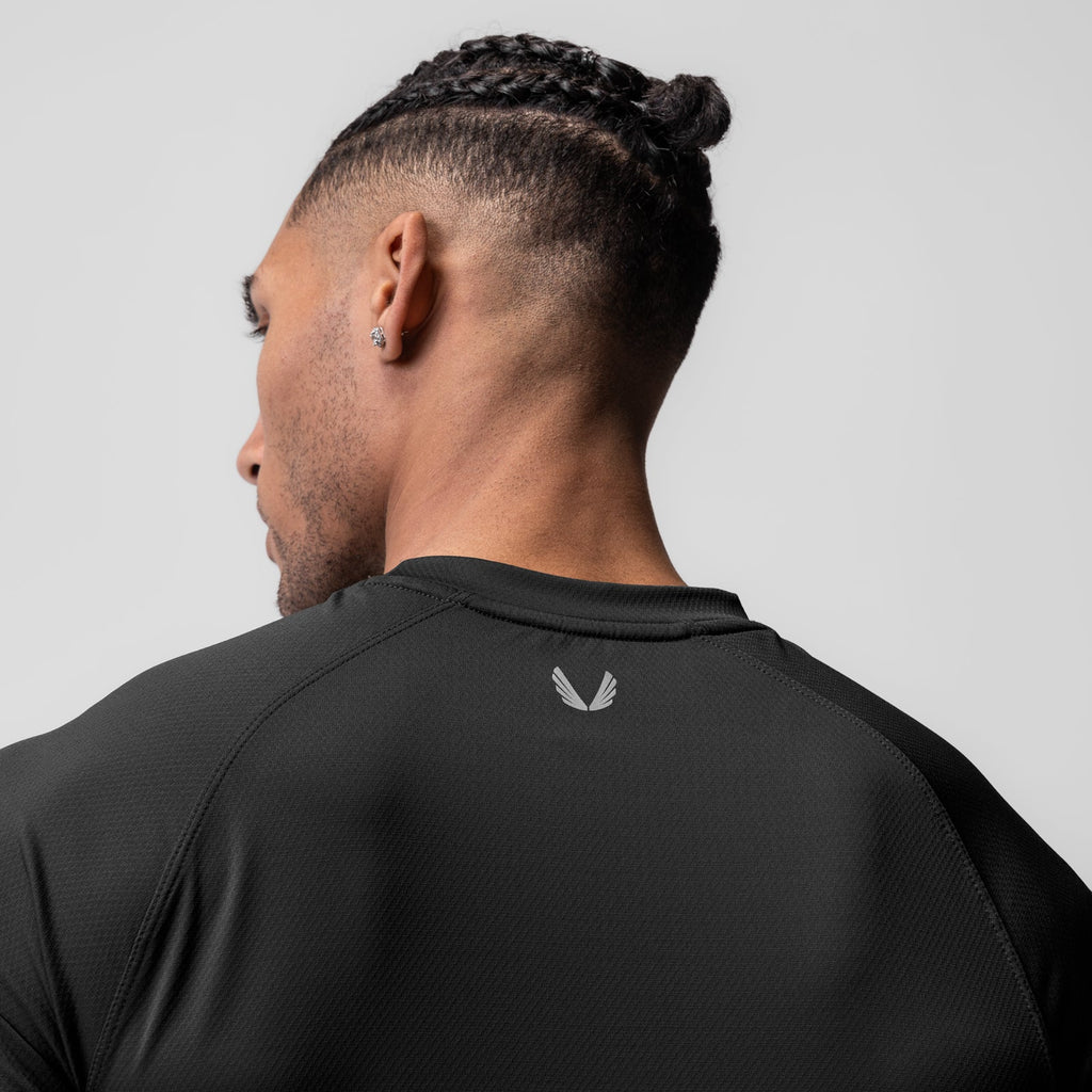 0918. AeroSilver® Fitted Tee - Black