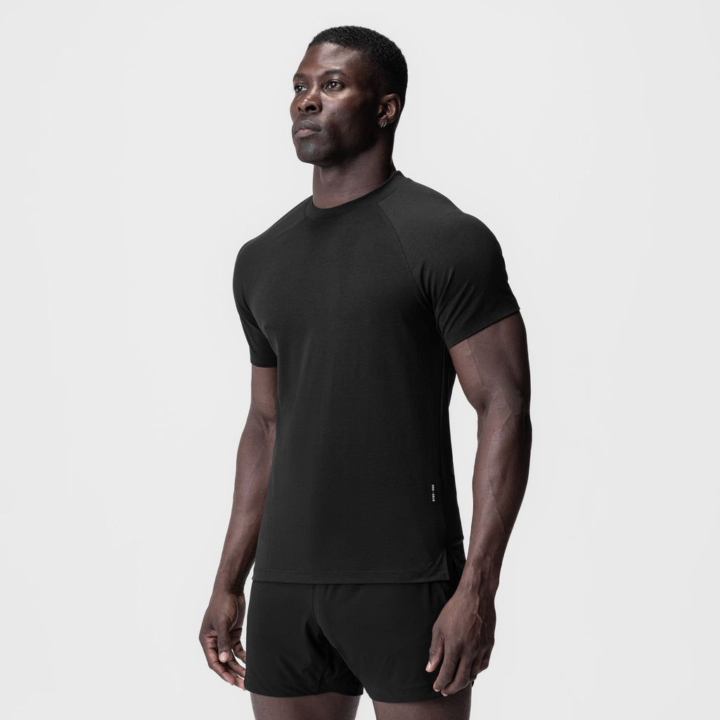 0919. Supima® Fitted Tee - Black