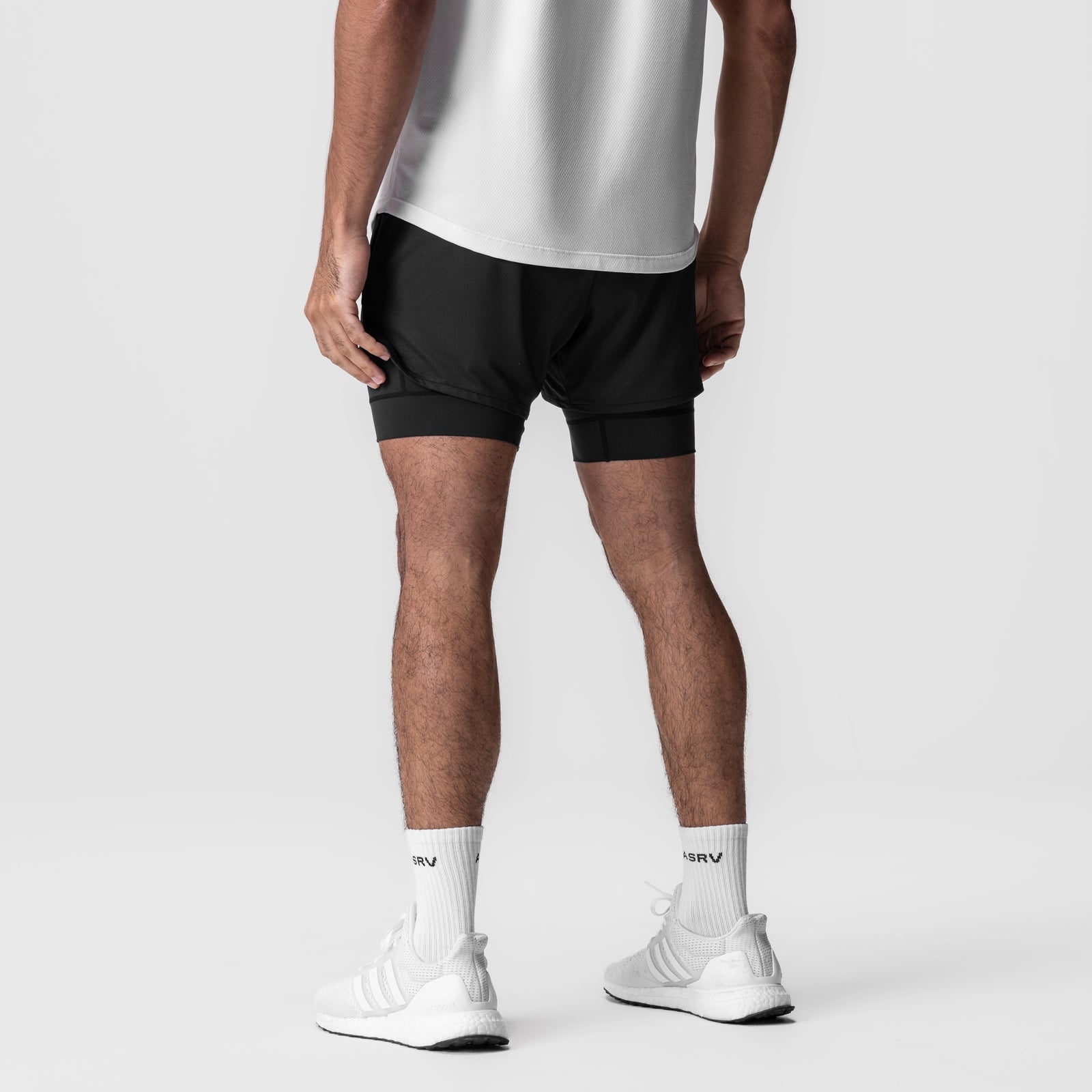 0828. AeroSilver® 5" Liner Short - Black "RP"/Black