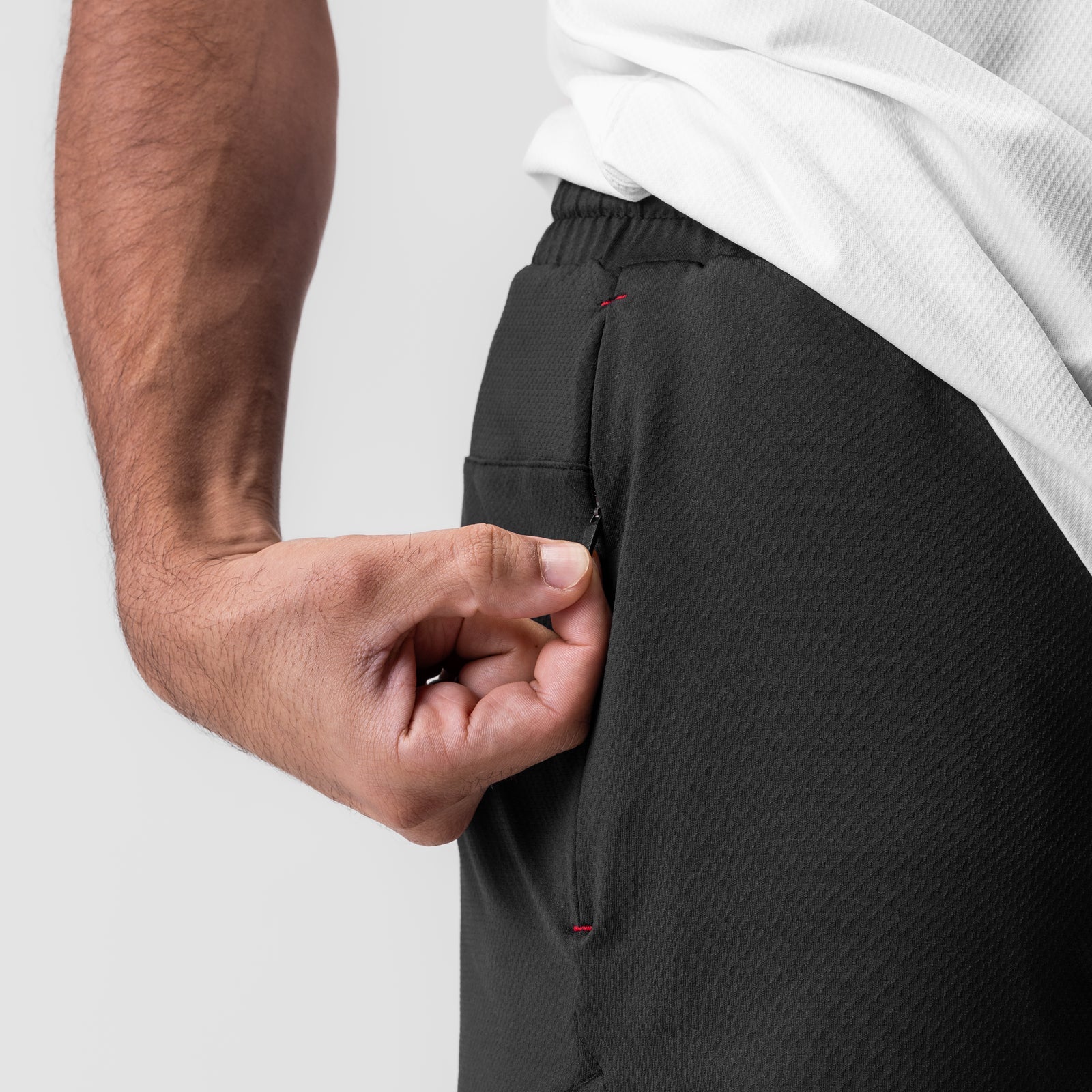 0993. AeroSilver® 5" Linerless Short - Black "Brackets"