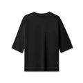 1086. Supima® 3/4-Sleeve Oversized Tee - Black