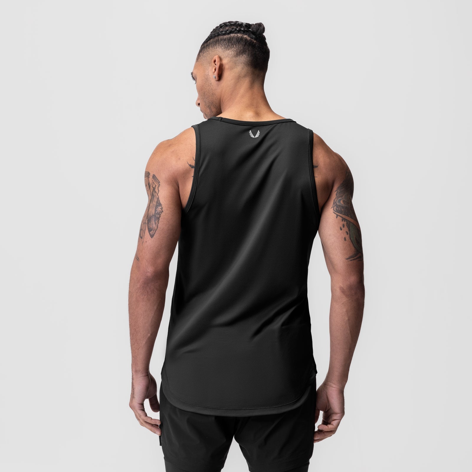 0830. AeroSilver® Tank Top - Black "Box Logo"