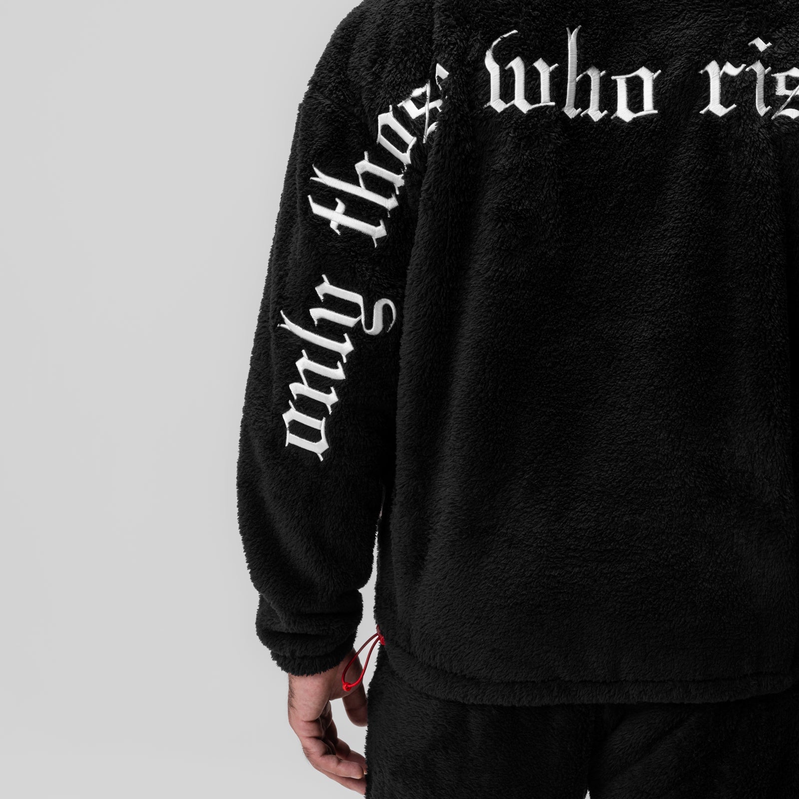 0887. Sherpa Recovery Full Zip Hoodie - Black/White