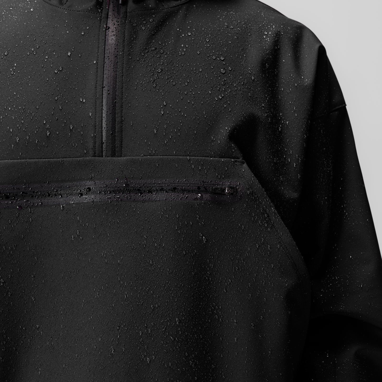0717. Weather-Ready Anorak Jacket - Black "Patch"