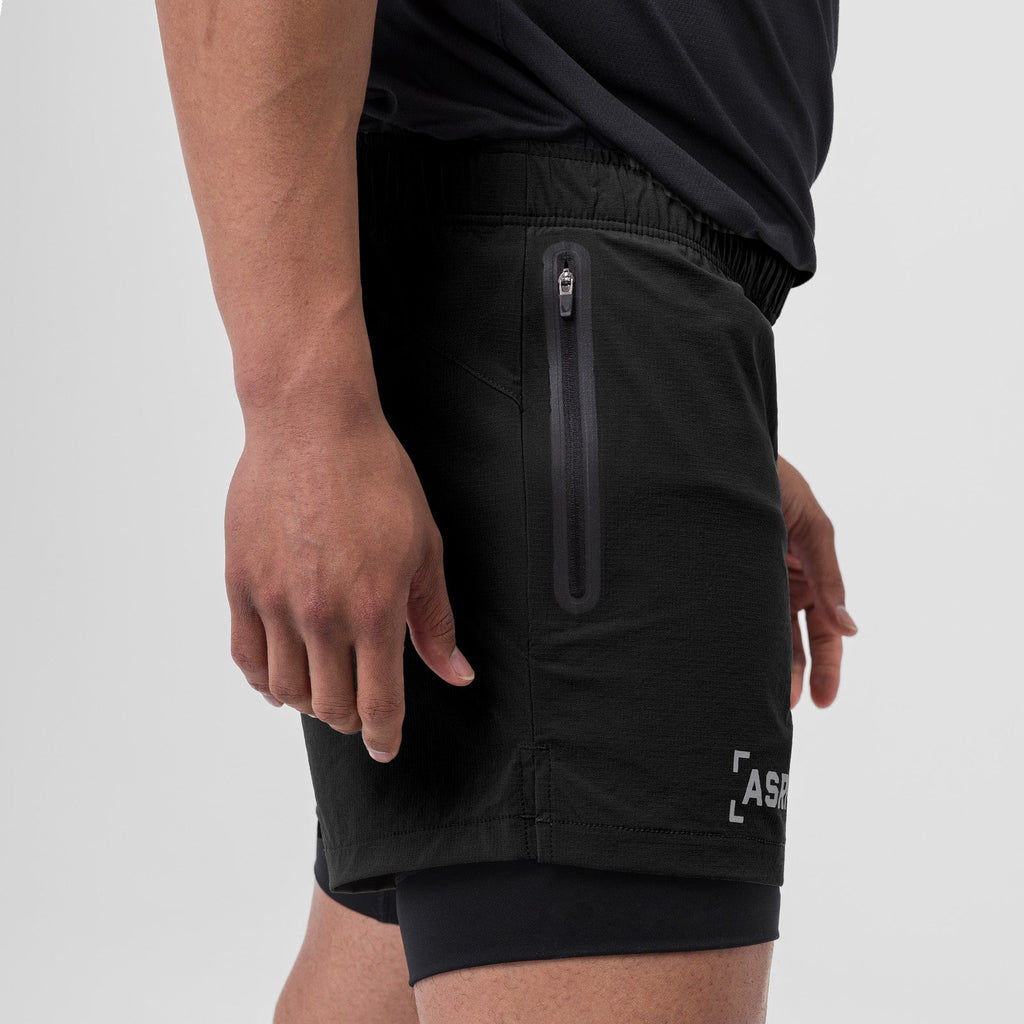0761. Ripstop 5" Liner Short - Black
