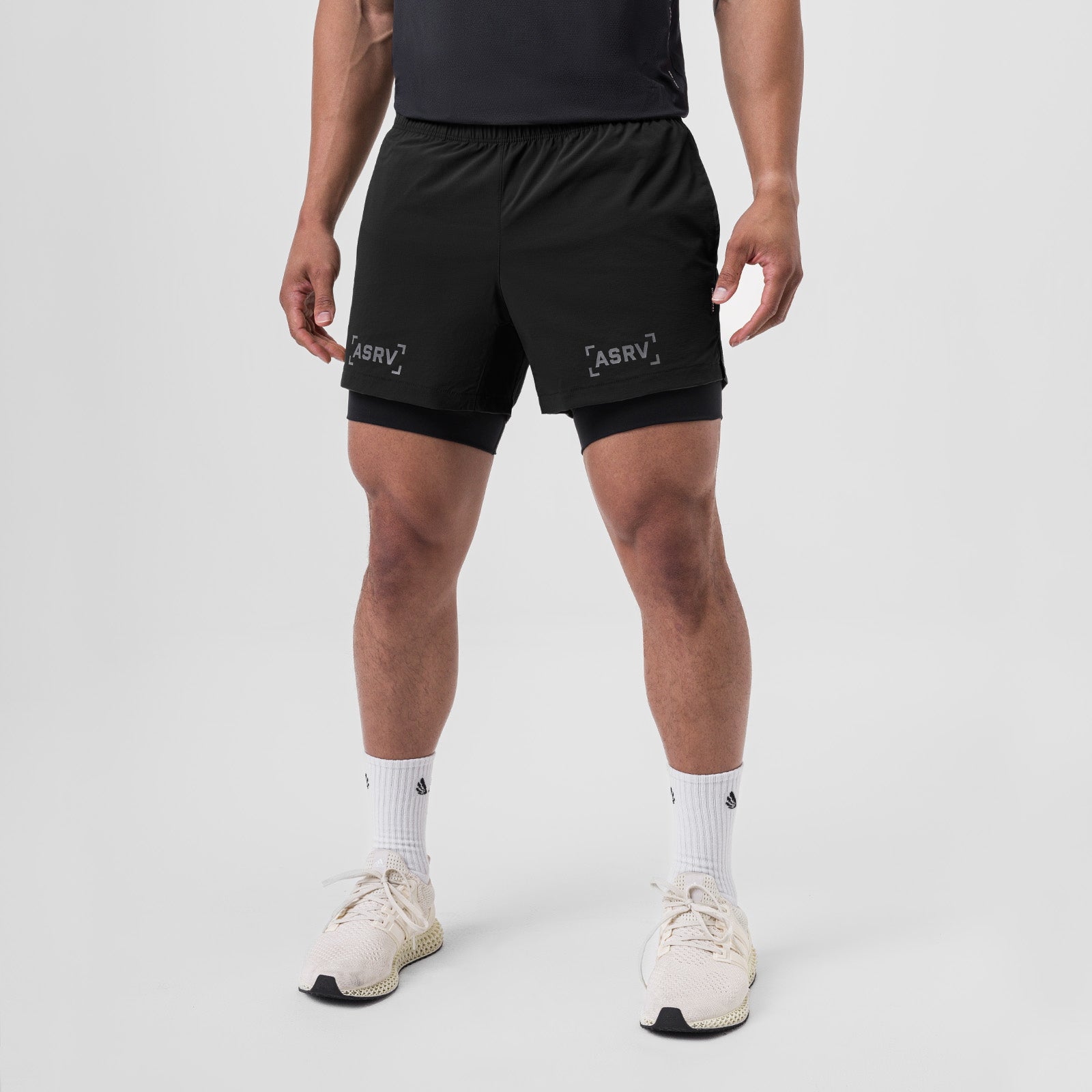 0761. Ripstop 5" Liner Short - Black