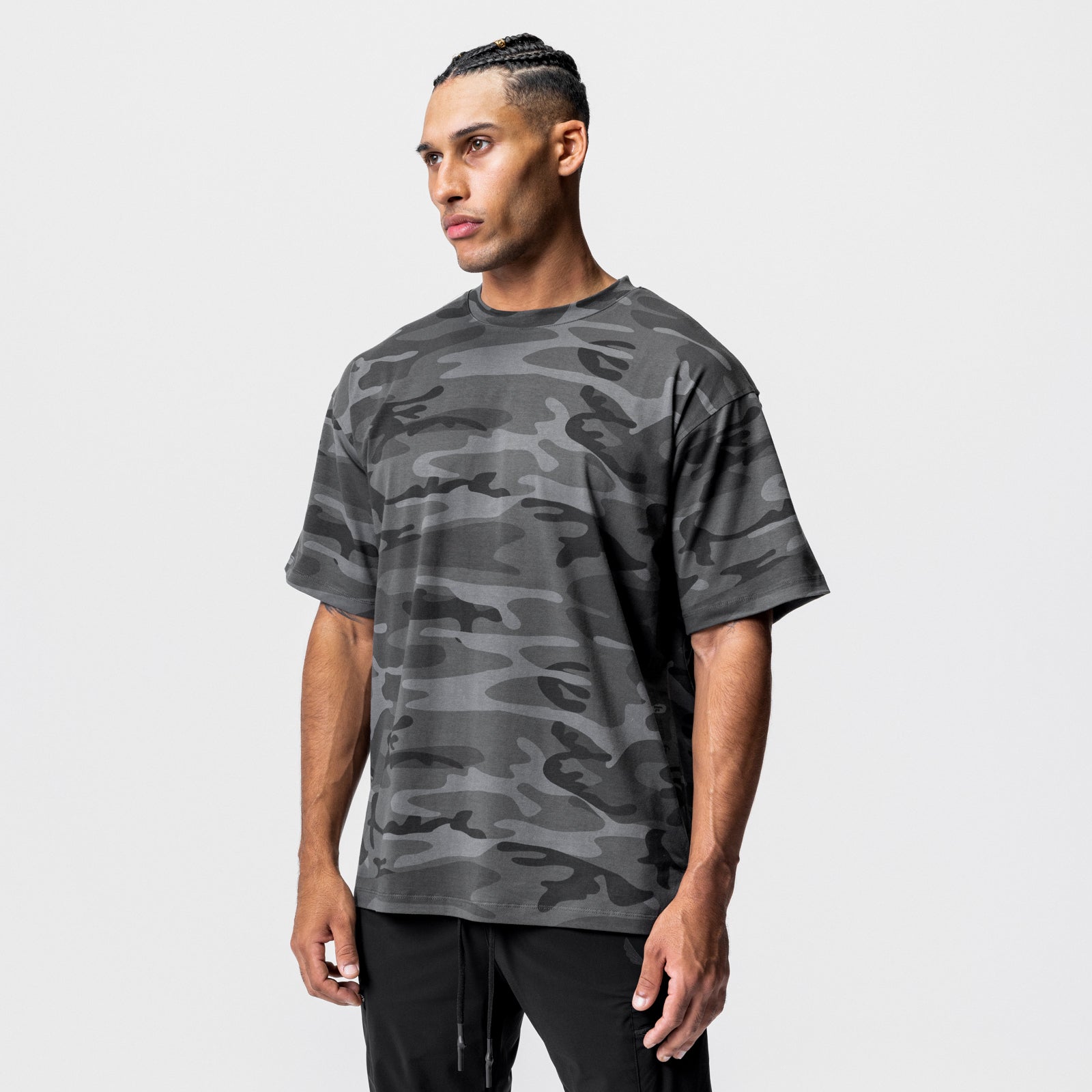 0514. CottonPlus™ Oversized Tee - Black Camo