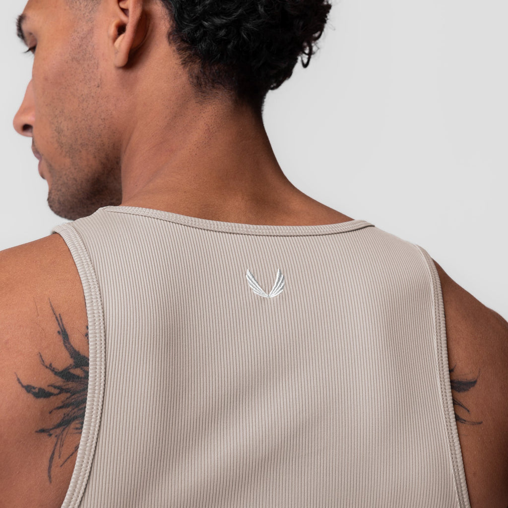 0986. Creora® Tech Ribbed Tank - Chai
