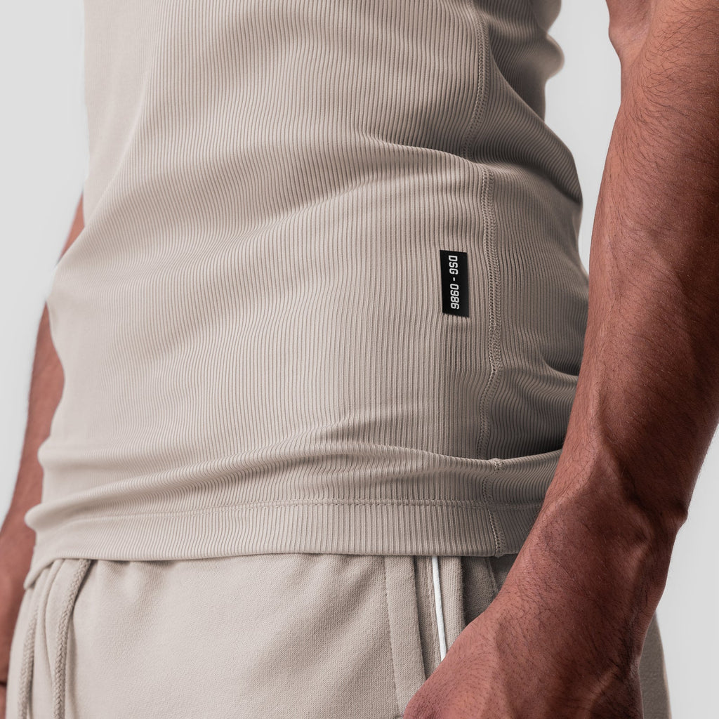 0986. Creora® Tech Ribbed Tank - Chai