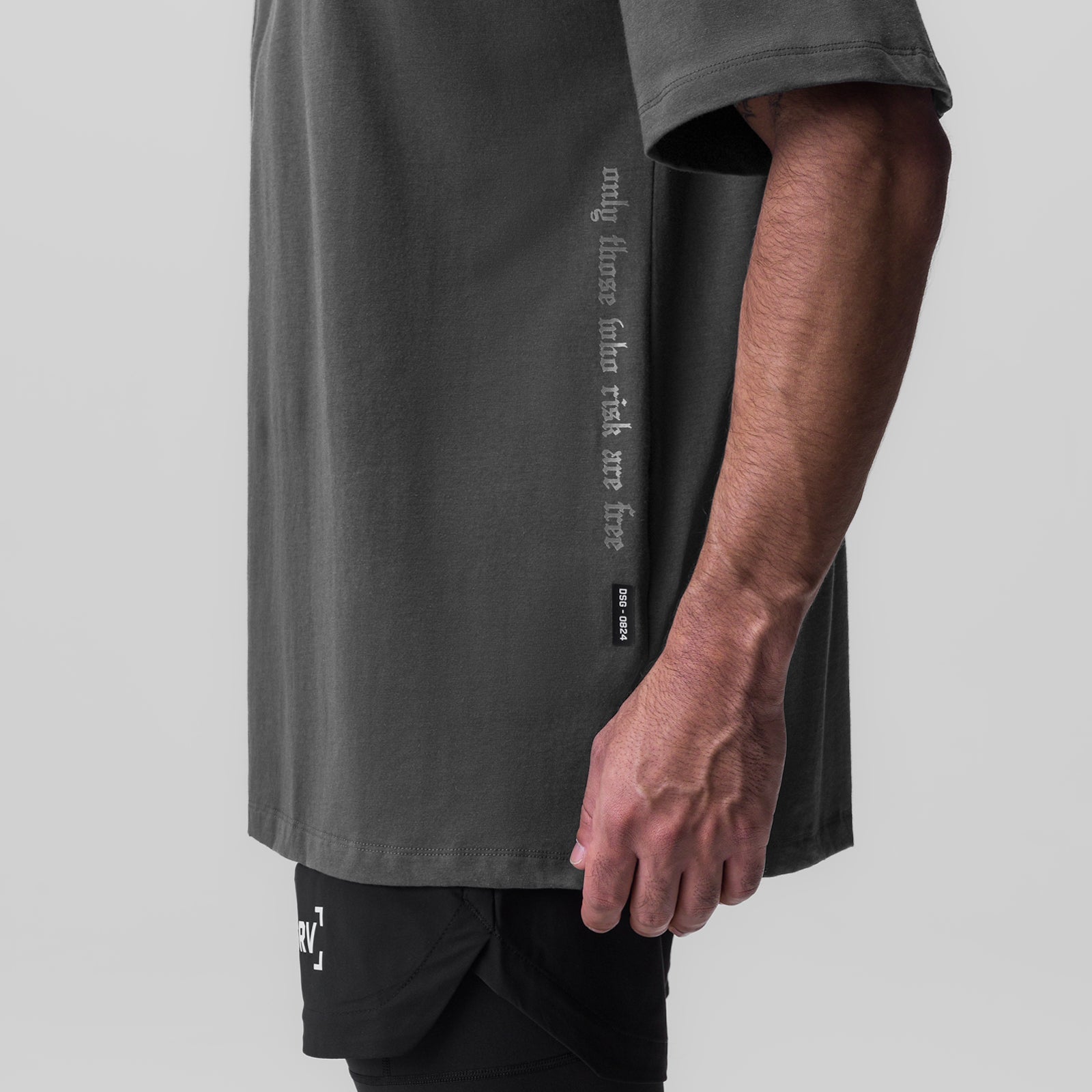 0824. Supima® Oversized Tee - Space Grey