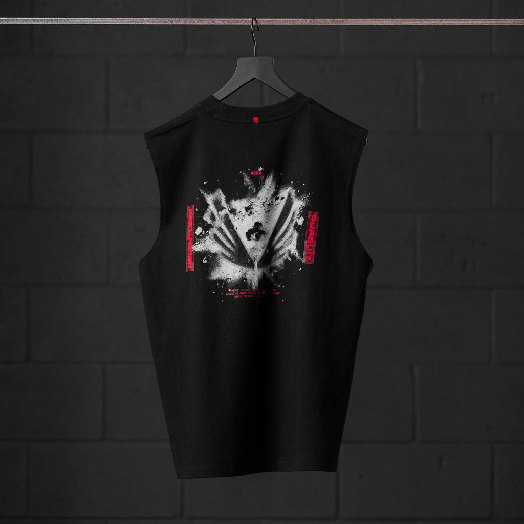 0807. Tech Essential™ Relaxed Cutoff - Black "Blast Radius"