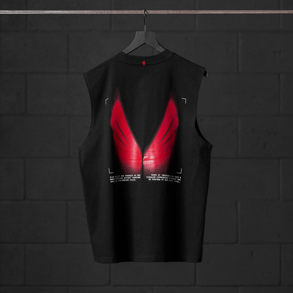 0807. Tech Essential™ Relaxed Cutoff - Black "Ghost Trace"