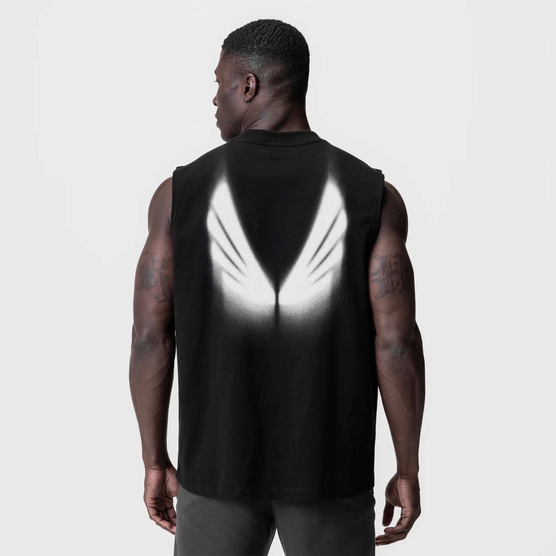 0807. Tech Essential™ Relaxed Cutoff - Black "Signal Lost"