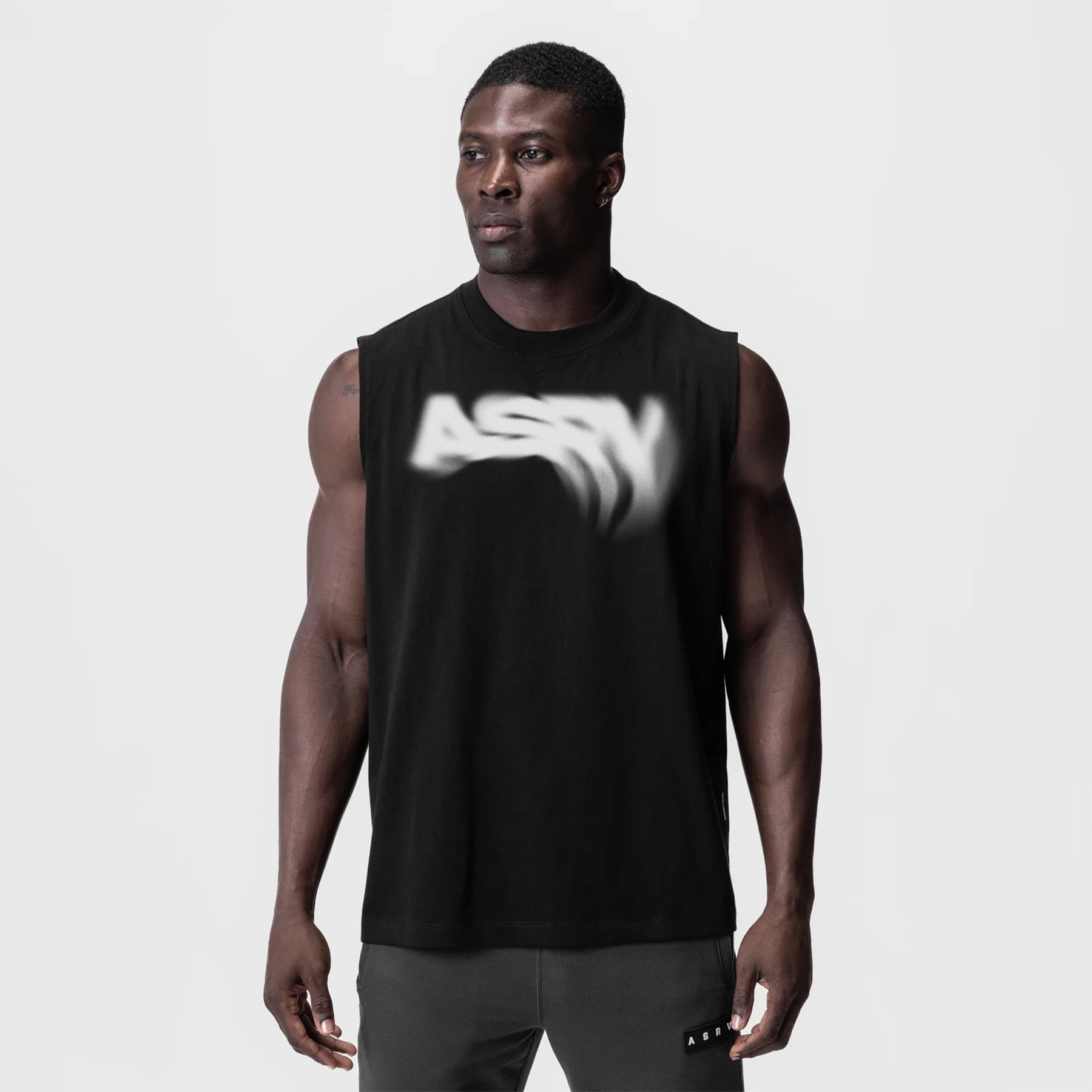 0807. Tech Essential™ Relaxed Cutoff - Black "Signal Lost"
