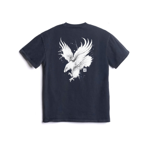 0576. LE Cotton Tee - Navy "Eagle"
