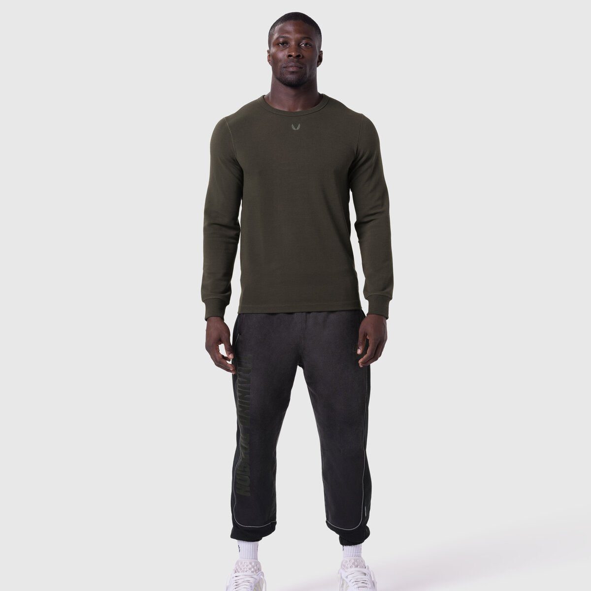 1112. Waffle Knit Longsleeve - Olive