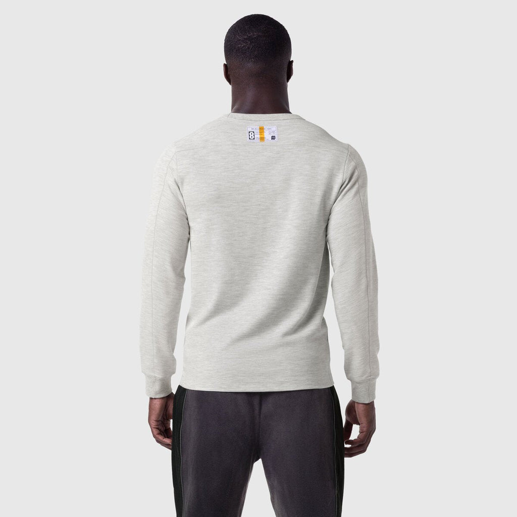 1112. Waffle Knit Longsleeve - Heather Grey