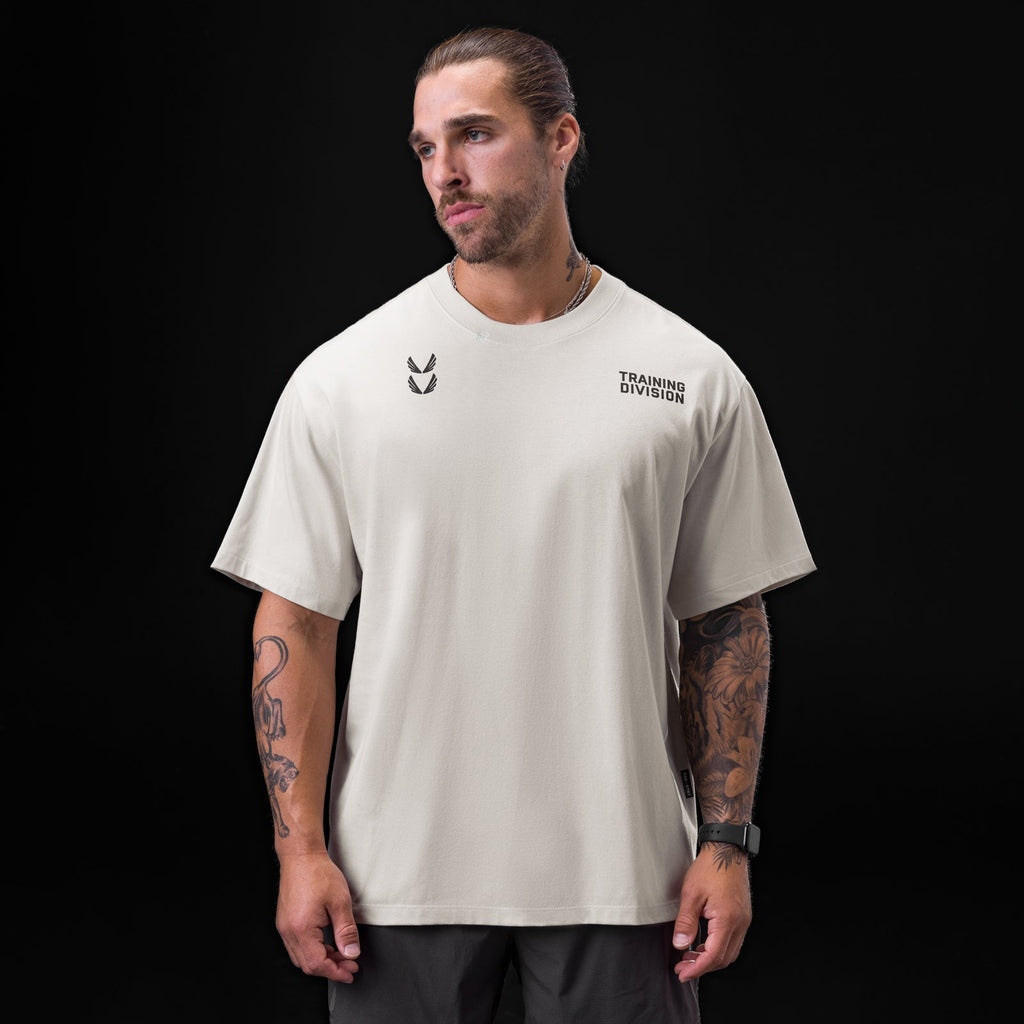 0797. Tech Essential™ Relaxed Tee - Stone "TD"