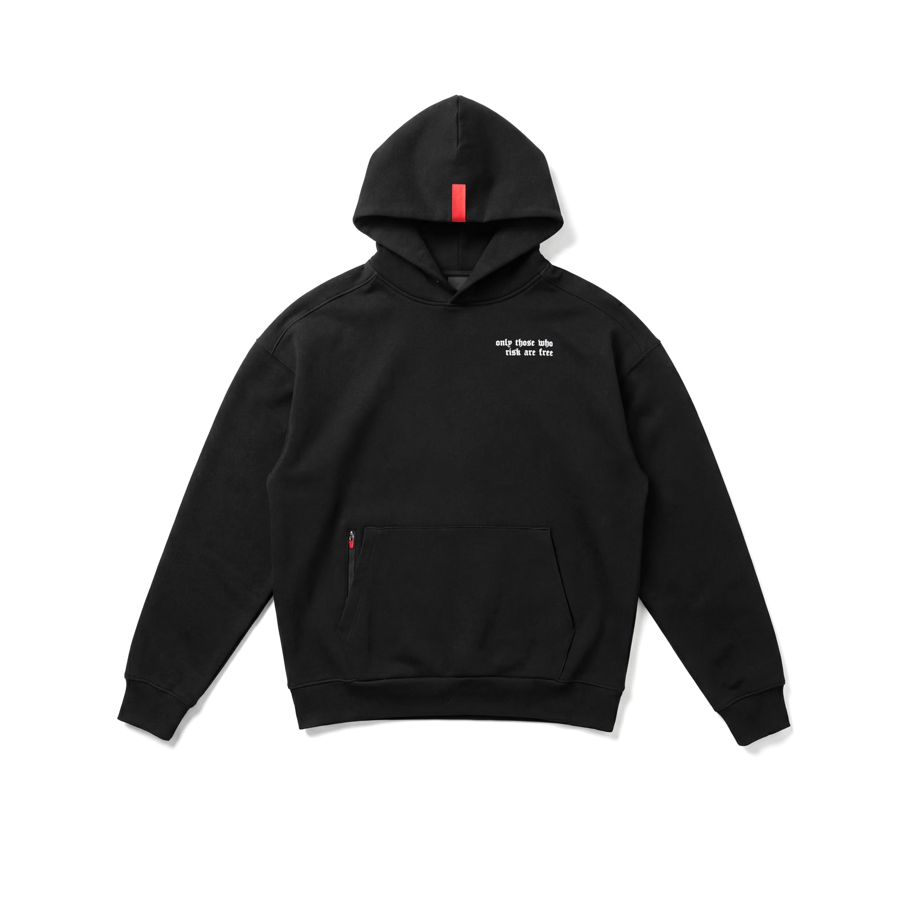 0874. Tech-Terry™ Zip Hoodie - Black "Warrior"
