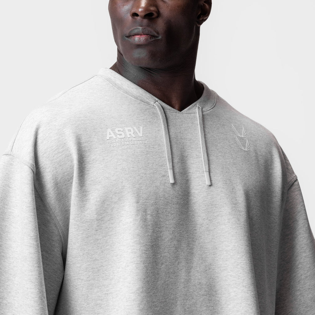 0945. Micro-Terry Warm-Up Tee - Heather Grey