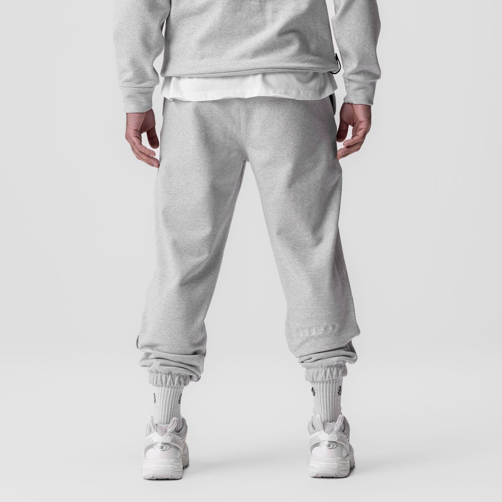 0655. Tech-Terry™ Oversized Sweats - Heather Grey "Emblem"