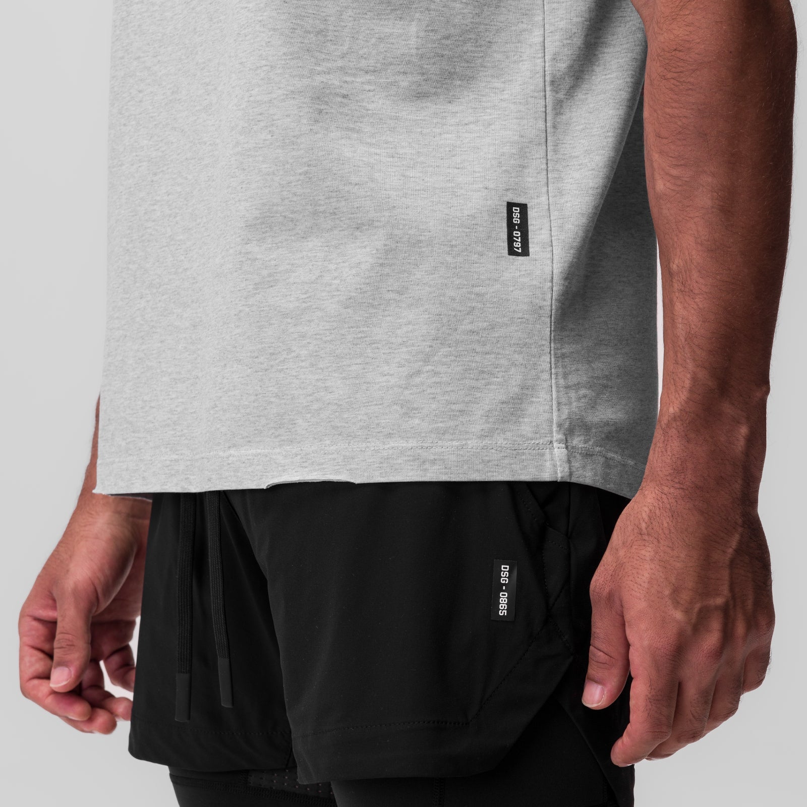 0797. Tech Essential™ Relaxed Tee - Heather Grey