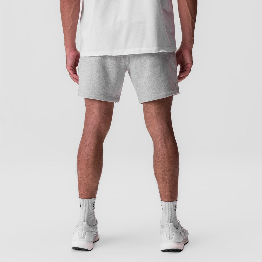 0867. Tech-Terry™ Sidelock Sweat Short - Heather Grey "Stacked Wings"