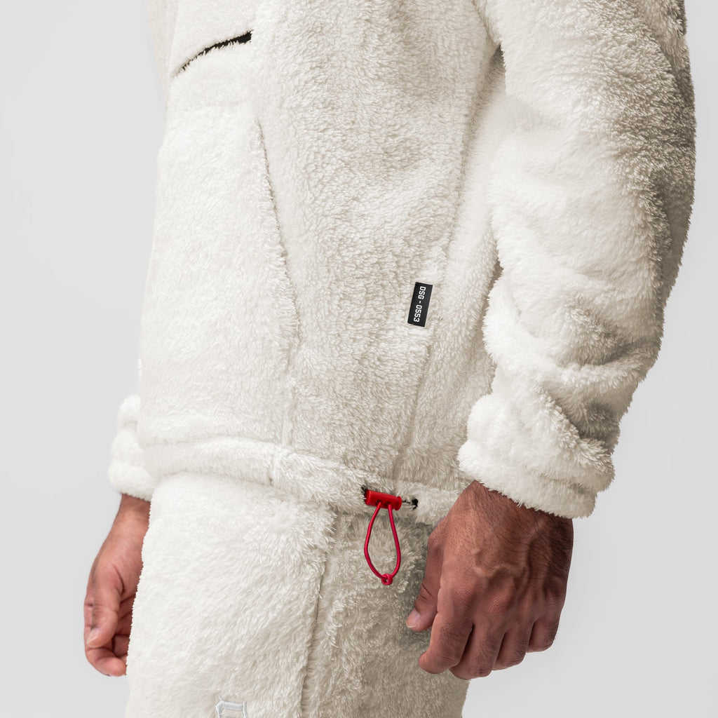 0553. Sherpa Recovery Hoodie - Ivory Cream/Black