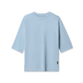 1086. Supima® 3/4-Sleeve Oversized Tee - Light Sky